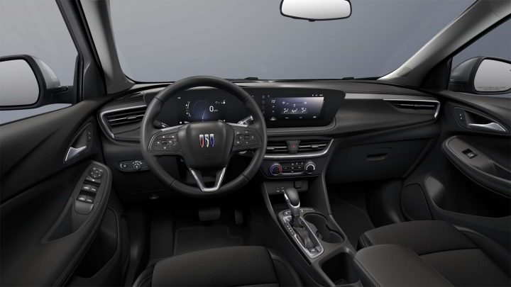 Cockpit view of the 2025 Buick Encore GX interior colors.