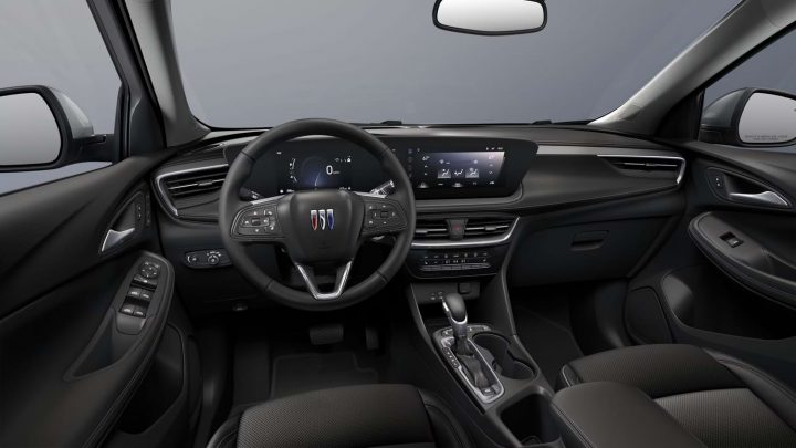 Cockpit view of the 2025 Buick Encore GX interior colors. 