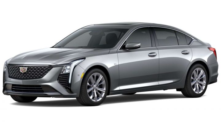 Front three quarters view of the 2025 Cadillac CT5.