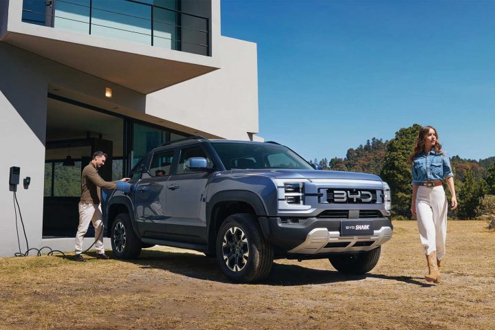 The BYD Shark PHEV is a new Chinese-built pickup truck. It not currently sold in the United States or Canada.