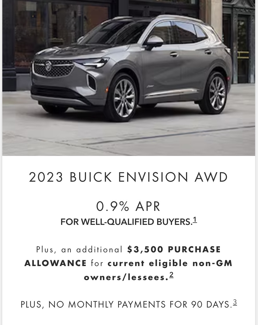 Buick Envision Discount Reaches $3,500 In May 2024