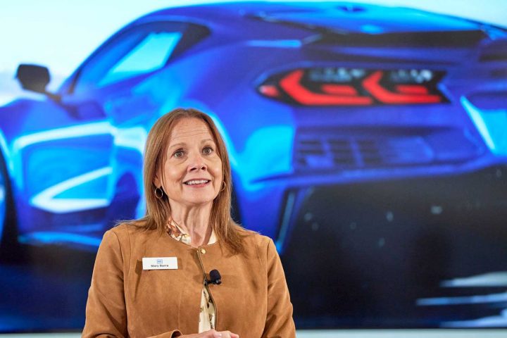 GM CEO Mary Barra at the tech center opening.