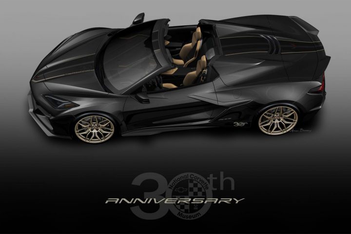 Side profile of 30th Anniversary 2025 Corvette Z06.