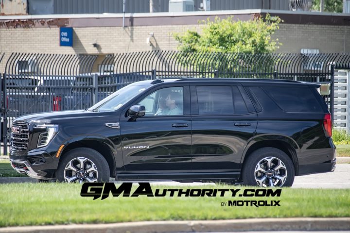 Side profile of 2025 GMC Yukon prototype.
