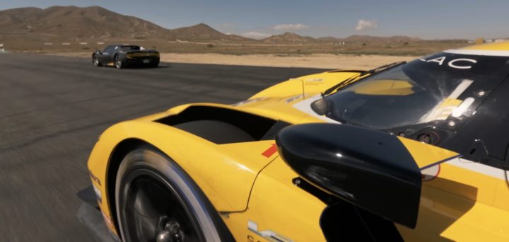 The Cadillac V-Series.R on the race track.