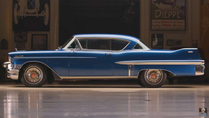 Side view of the 1957 Cadillac Coupe DeVille.