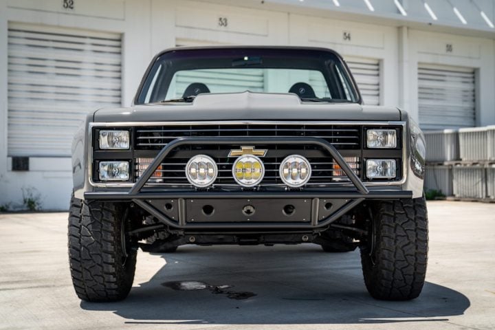 Upgraded 1984 Chevy K10 available at auction.