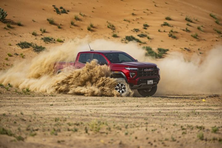 2024 GMC Canyon AT4X in the Middle East desert.