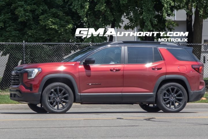 Side view of 2025 GMC Terrain Elevation Black Edition. GMC Terrain deals in February 2025 include low-interest financing.