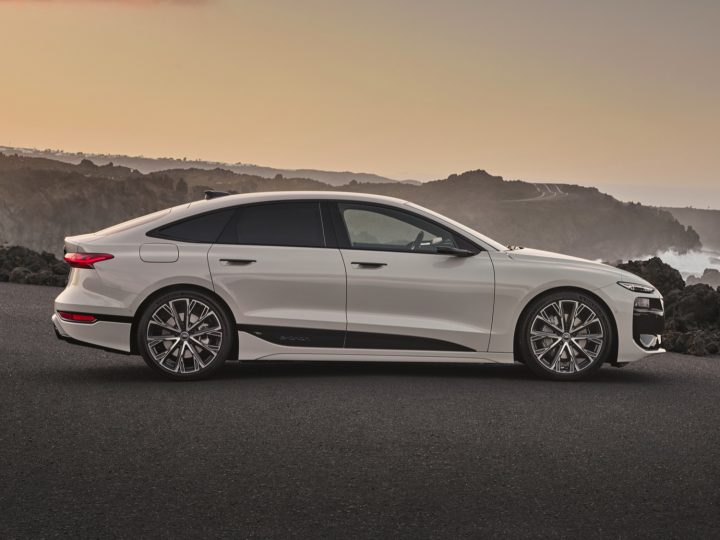 Side view of the Audi A6.