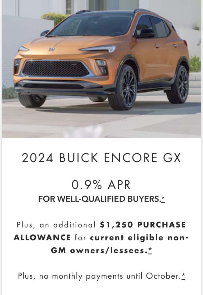 Buick Encore GX Discount Offers $1,250 Off In July 2024