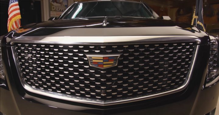 The front end of The Beast presidential limo.
