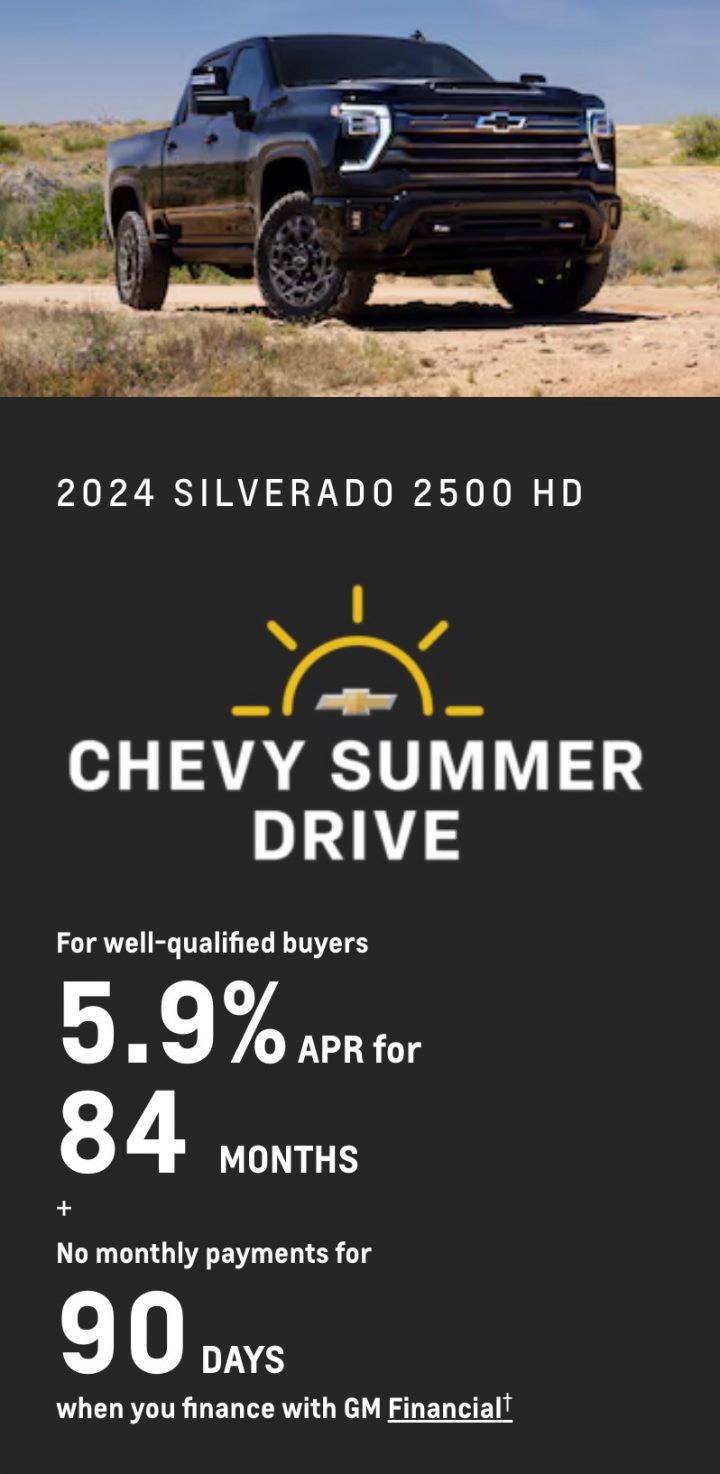 Chevy Silverado HD Discount LongTerm Financing In July 2024