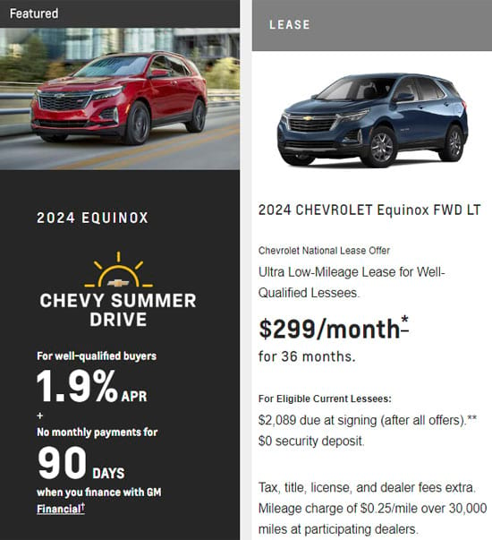 Chevy Equinox Discount Reaches In July