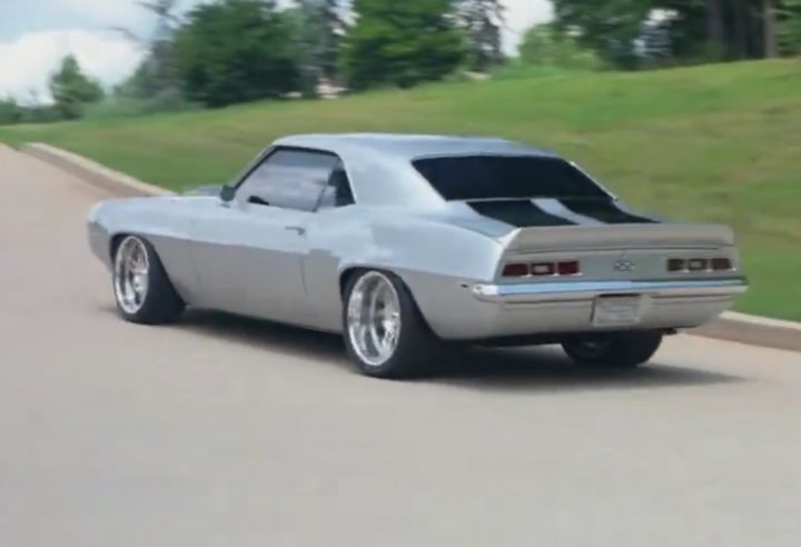 Kyle Busch driving his 1969 Chevy Camaro SS.