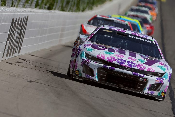 Alex Bowman's No. 48 NASCAR Chevy Camaro ZL1 on the track.