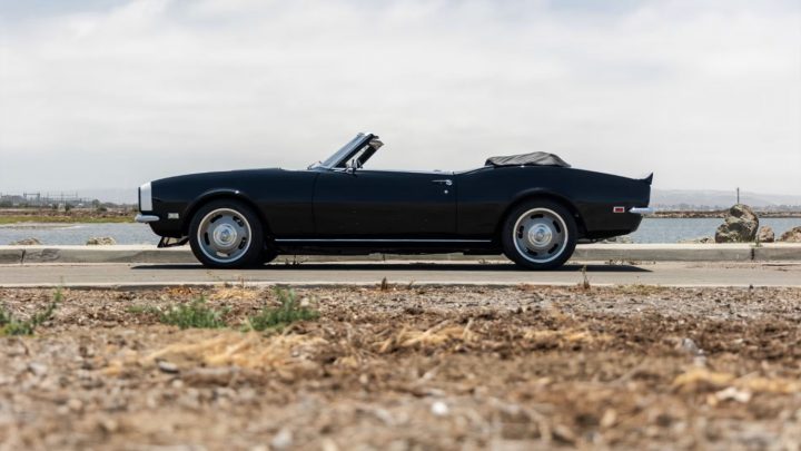 Side view of the 1968 Chevy Camaro 427 convertible to be auctioned for charity.