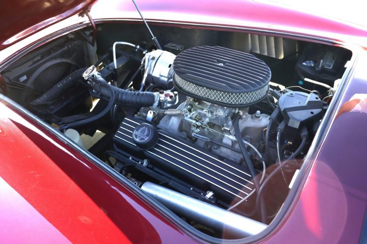 Chevy engine in a Shelby Cobra replica.