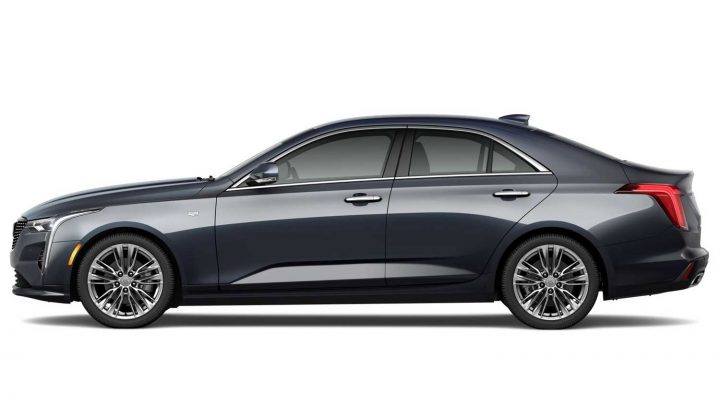 Side view of the 2025 Cadillac CT4.