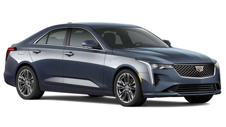 Front three quarters view of the 2025 Cadillac CT4.