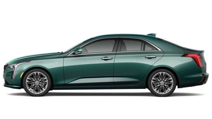 Side view of the 2025 Cadillac CT4.
