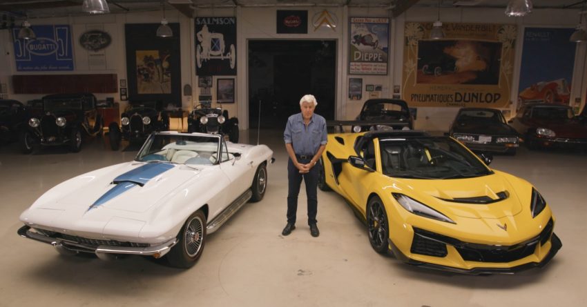 GM Prez Reuss Shows Off C8 Corvette ZR1 To Jay Leno: Video