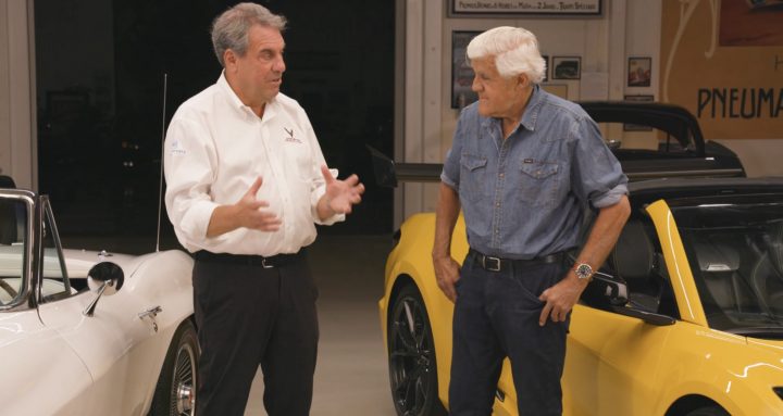 Jay Leno and Mark Reuss discuss the new C8 Corvette ZR1.