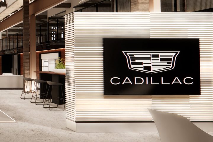 Interior view of the Cadillac Experience Center Sydney in Australia.