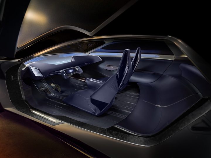 The interior of the Cadillac Opulent Velocity concept.