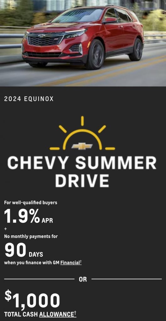 Chevy Equinox Discount Offers Off In August