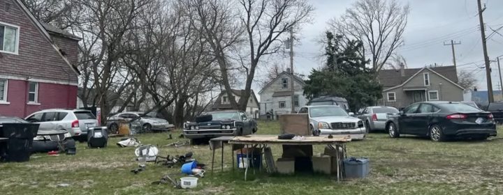 Abandoned or inoperable vehicles in the city of Detroit.