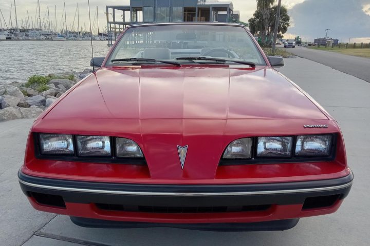 The front end of the 1984 Pontiac 2000 Sunbird.