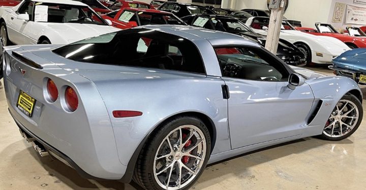 Rear-three-quarter view of 2012 Corvette Z06.