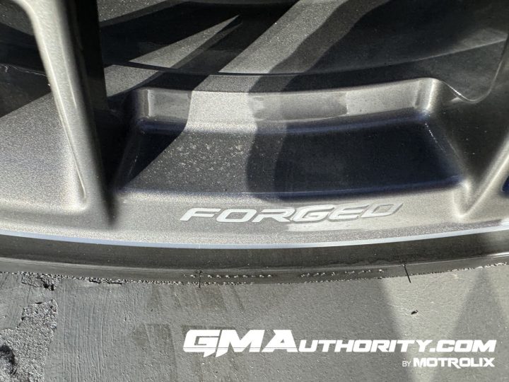 Forged script on a C8 Corvette ZR1 wheel.