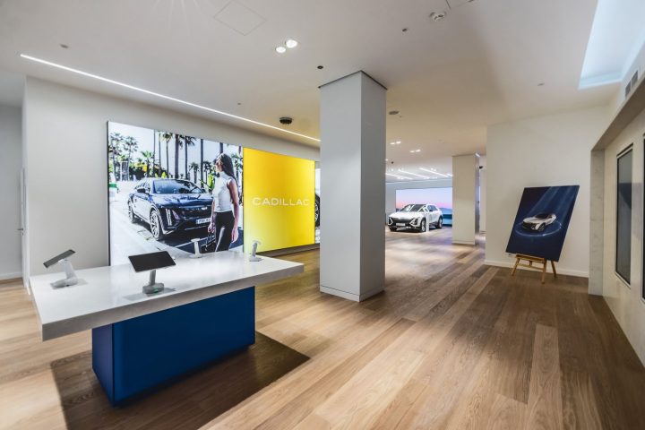 Interior view of the all-new Cadillac City Frankfurt Experience Center in Germany.