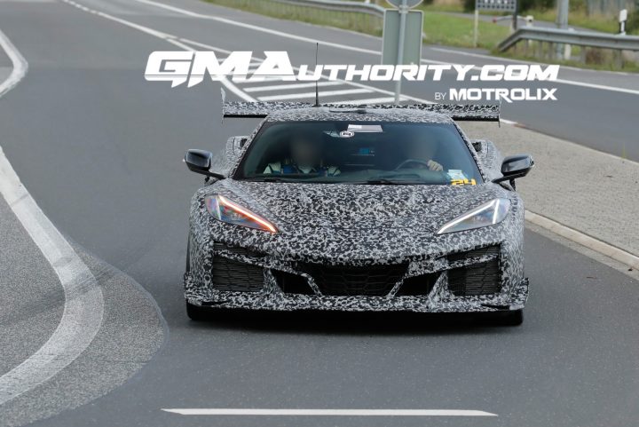 The front end of a C8 Corvette Zora prototype.