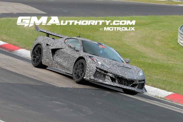 The 2026 Corvette refresh is expected to introduce the new Corvette Zora, a prototype of which is pictured here testing on the Nurburgring track in Germany.