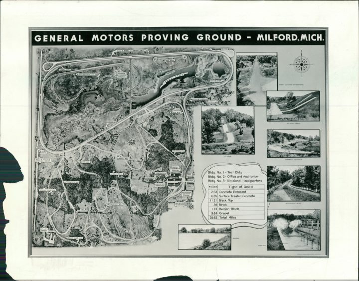 An old map of the GM Milford Proving Ground.