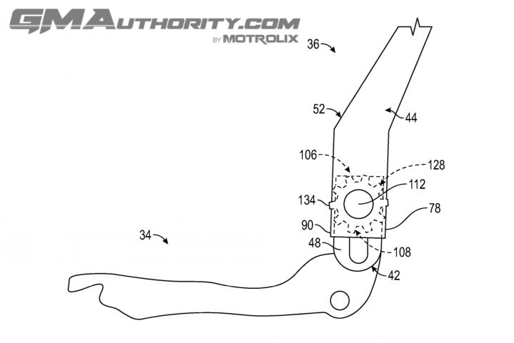 GM application image depicting a vertically adjustable seatback.