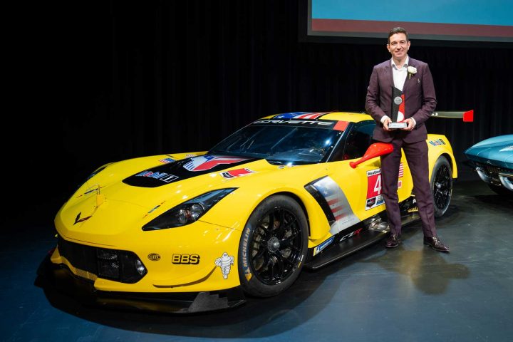 Photo of Oliver Gavin, the winningest driver in Corvette Racing team history.