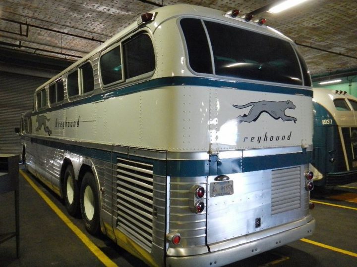 GMC Scenicruiser rear three quarter.