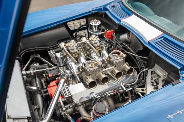 C2 Corvette Grand Sport replica engine bay.