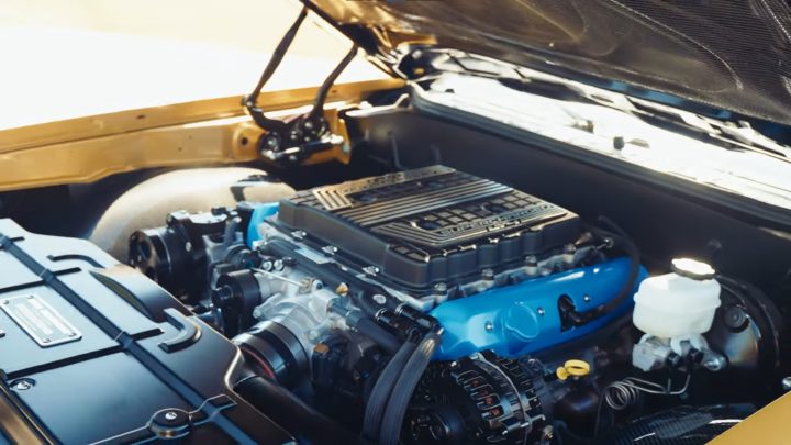 1970 Oldsmobile 442 restomod engine bay.