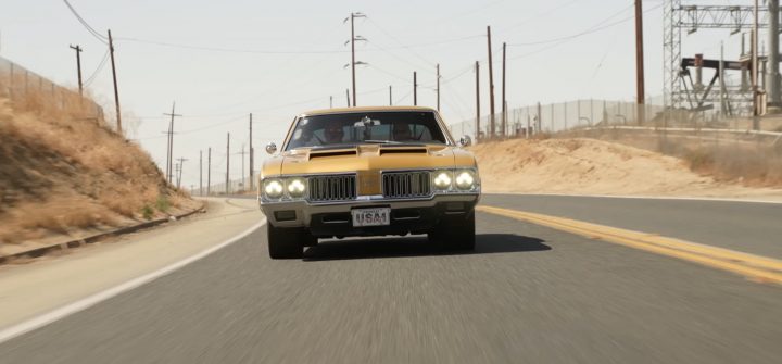 The front end of a custom 1970 Oldsmobile Cutlass.
