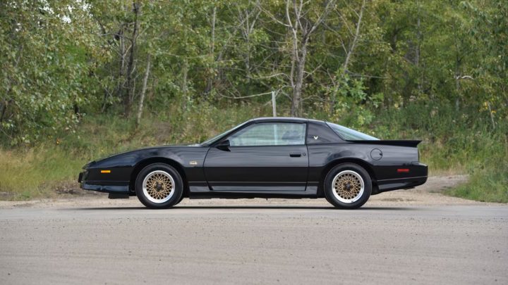 Side profile of the 1989 Pontiac Trans Am GTA heading to auction.