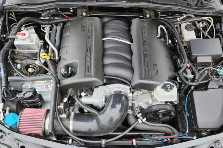 LS3-swapped 2019 Mazda MX-5 Miata engine bay.