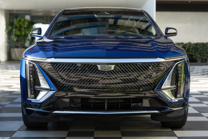 Front-end view of the new 2025 Cadillac Lyriq for Australia and NZ.