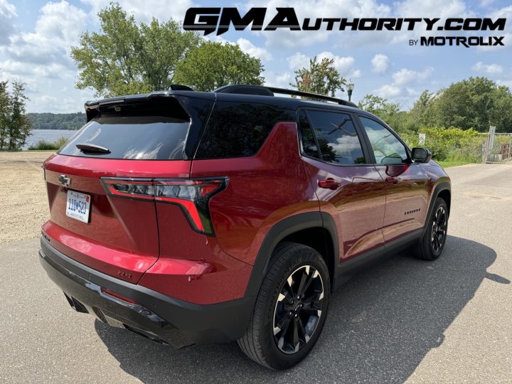 Rear three quarters view of the Chevy Equinox. 