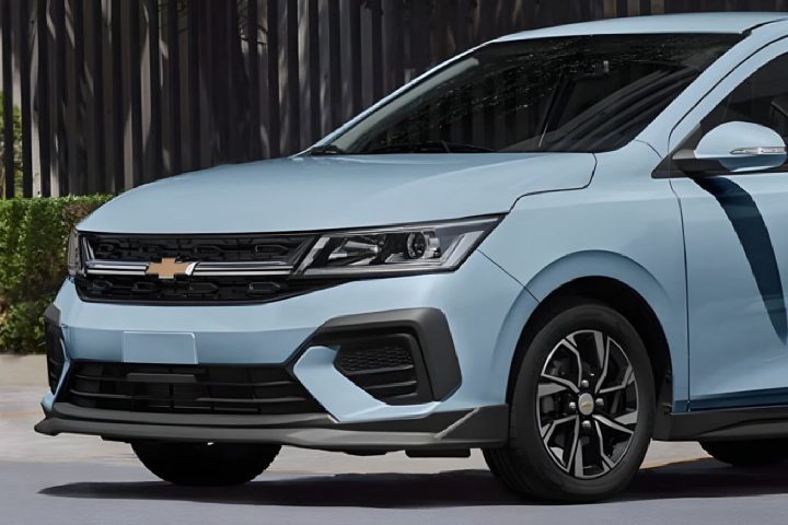 Front-end view of the all-new 2025 Chevy Optra sedan for Egypt.