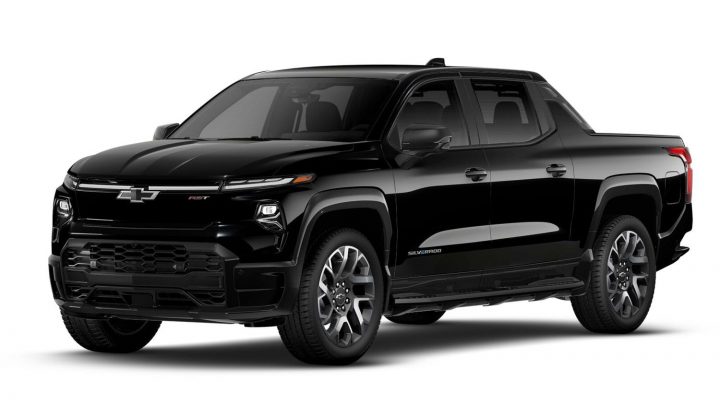 Front three quarters view of the 2025 Chevy Silverado EV colors. 